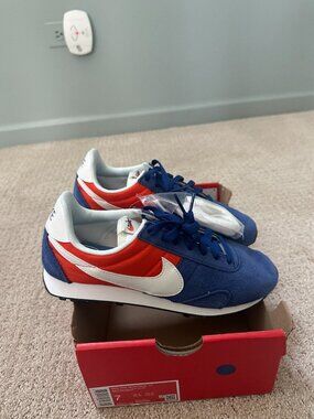 Nike Pre Montreal '17 Running Shoes Royal Blue Team Orange White 7Y Women’s 8.5